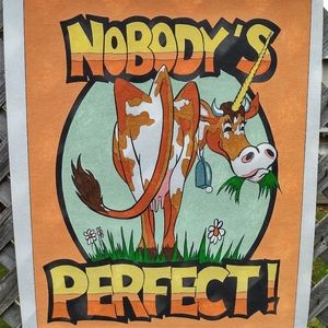 Vintage Hand Painted Unicow